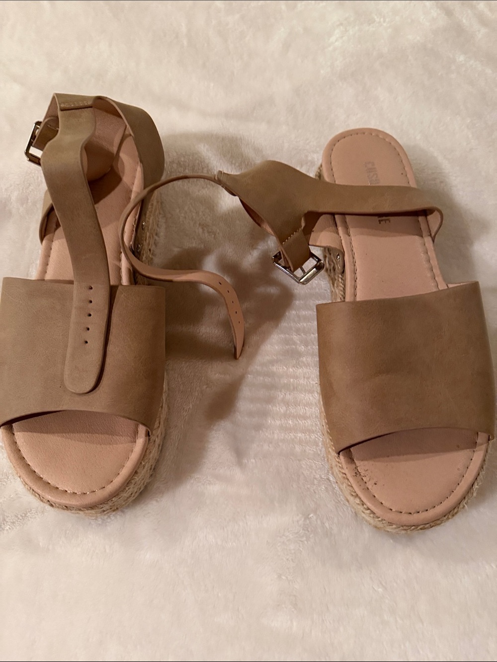 T.J.Maxx Women's Tan Strap Slide Sandals